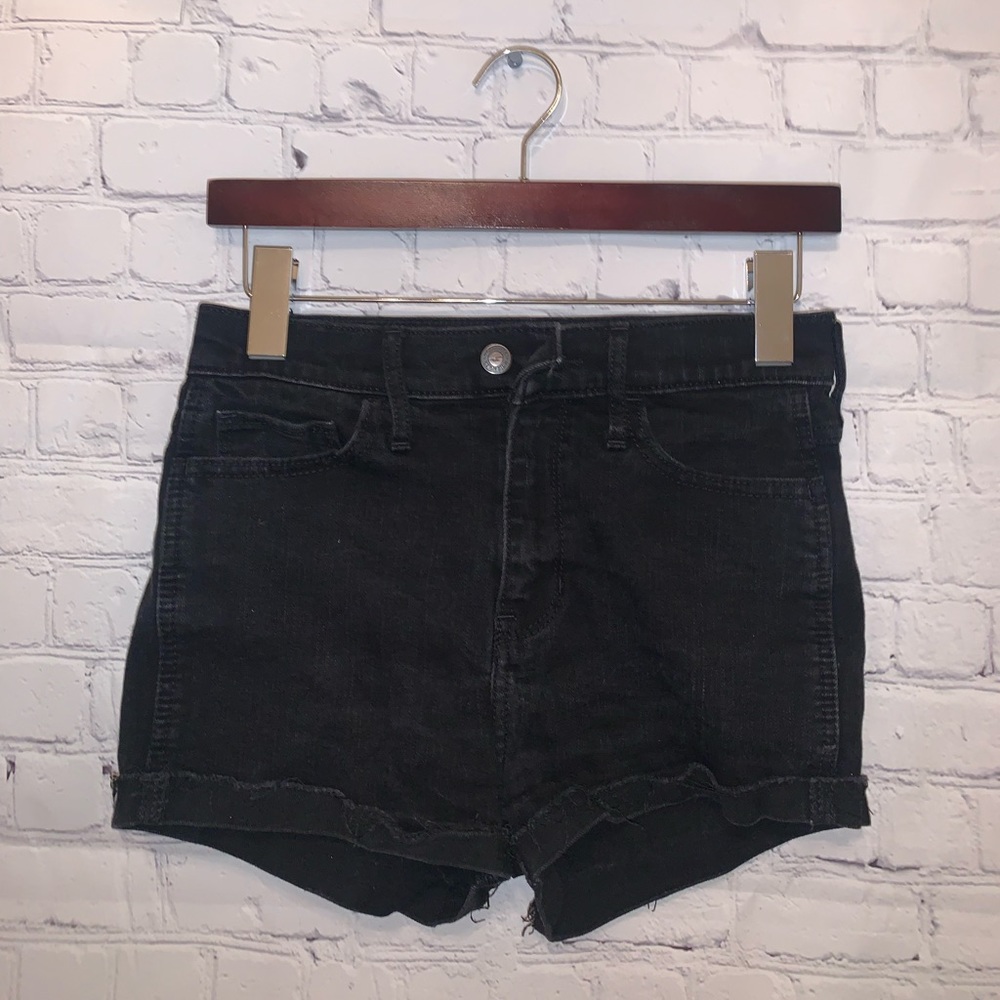 Hollister Black Jean Shorts size 26 - Picture 1 of 9